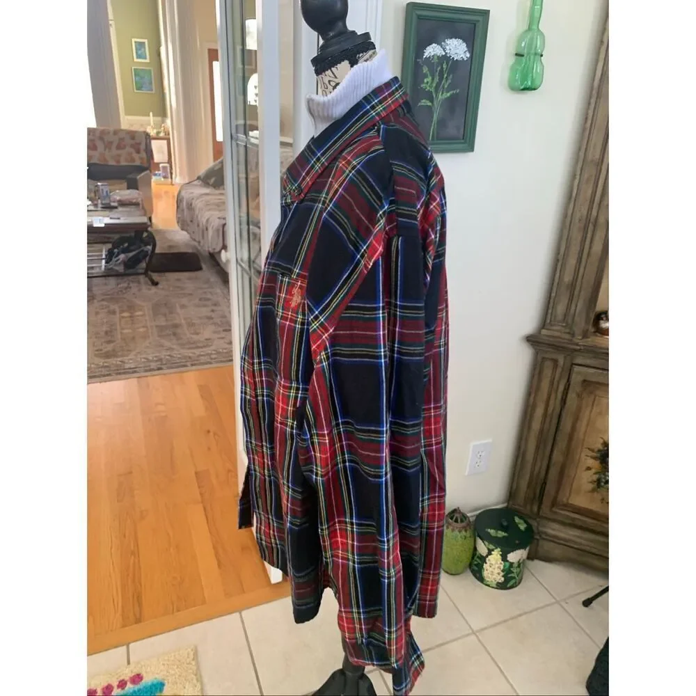 Polo Ralph Lauren Green Red Multicolor Plaid Flannel Shirt